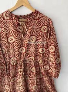 100% Cotton Hand Printed Dress