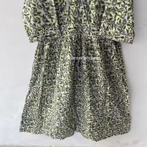 Floral Print Cotton Dress for Women