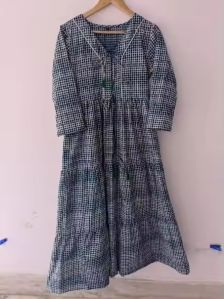 100% Cotton Summer Wear Long Dress