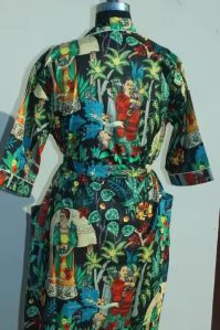100% Cotton Kimono Bath Robe for Women