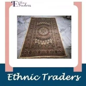 Design Embroidered Silk Rug