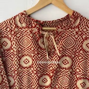 100% Cotton Hand Printed Dress
