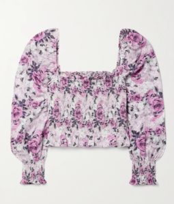Purple Women Cotton Printed Top