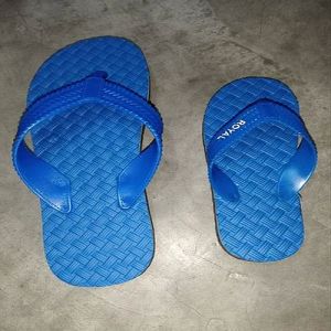 Mens Blue Flip Flops Slipper