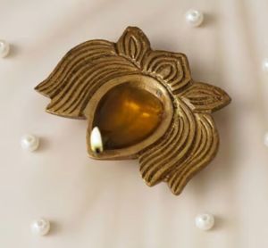 Metal Diya with Lotus Shape