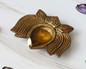 Metal Diya with Lotus Shape