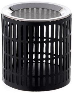 Modern Black Slotted Metal Utensil Holder