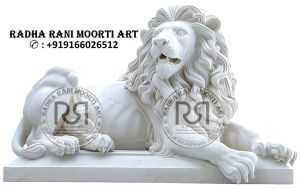 Marble Lion Statue (Size 3.50 Ft)