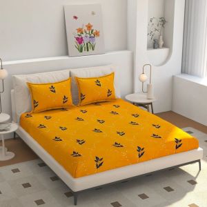 Multi Color Micro Fiber Double Fitted Bed Sheet