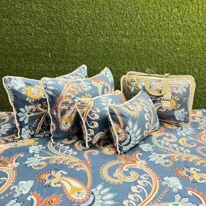 5 Pcs Designer Paisley Print Quilted Bedding Set