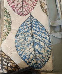 Cream Printed Ultrasonic Quilted Reversible Microfiber Comforter