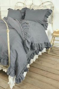 Polycotton Ruffle Lace King Size Bedding Set