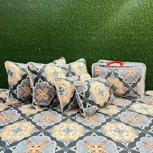 5 Pcs Designer Paisley Print Quilted Bedding Set