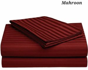Polycotton Striped Hotel Bed Sheet