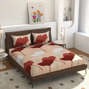 Multi Color Micro Fiber Double Fitted Bed Sheet