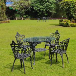 Cast Iron Garden Chair Table Set