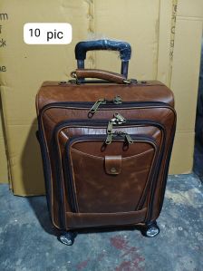 Leather Travel Trolley Bags