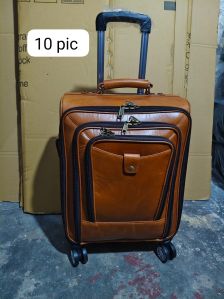 Leather Travel Trolley Bags