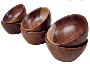 Wooden Small 6 Bowl Set