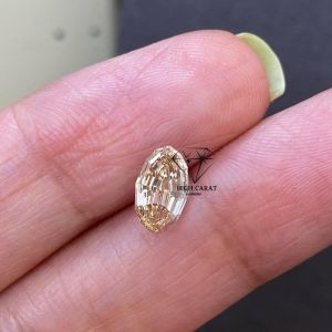 Antique Oval Step Cut Yellow Fancy Loose Diamond