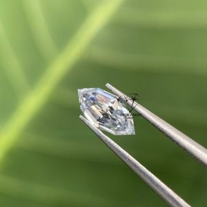 Marquise Step Cut Antique White Colorless Loose Diamond