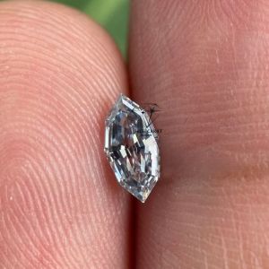 Marquise Step Cut Antique White Colorless Loose Diamond