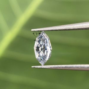 Marquise Step Cut Antique White Colorless Loose Diamond