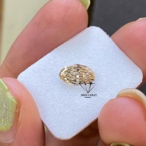 Antique Oval Step Cut Yellow Fancy Loose Diamond