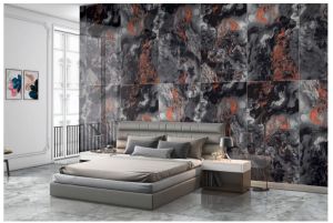 Abstrac Black High Gloss Vitrified Tiles