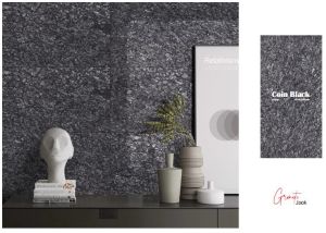 Coin Black Glossy Vitrified Tiles