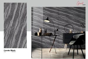 Coveto Black Glossy Vitrified Tiles