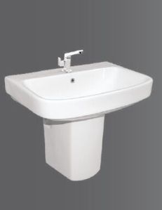Creamic Half Pedestal Wash Basin