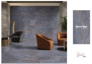 Macca Blue Glossy Vitrified Tiles