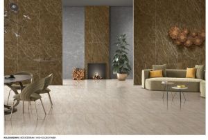 Rojo Brown High Gloss Vitrified Tiles
