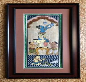 Framed Traditional Indian Pattachitra Art Painting