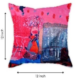 Stylish Abstract Floral Print Cushion