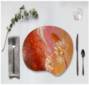 Sunset Lotus Abstract Table Placemat