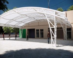 Modular Tensile Bus Parking Shed