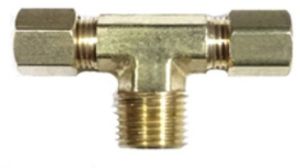 Brass Compression X Male Pipe Branch Tee