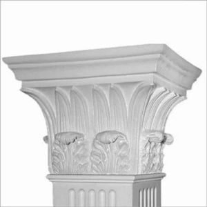2.5 Feet White GRC Capital Column