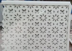 Rectangular White GRC Jali