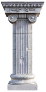White Round GRC Column