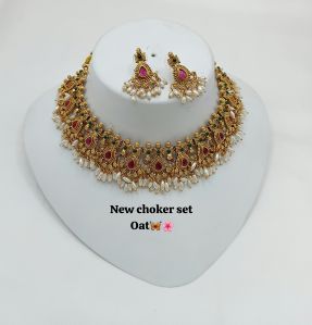 Kundan Gold Jewellery Necklace