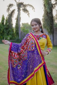 Women\'s Traditional Embroidered Gujarati Chaniya Choli Set