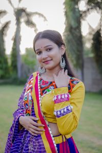 Women\'s Traditional Embroidered Gujarati Chaniya Choli Set
