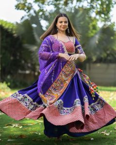 Women\'s Traditional Flared Lehenga Choli with Dupatta