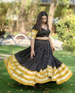 Women\'s Designer Embroidered Silk Lehenga