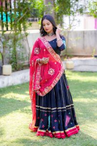 Women\'s Traditional Embroidered Ghagra Choli with Dupatta