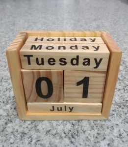 Wooden Desk Calendar