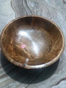 Polished Round Wooden Bowl